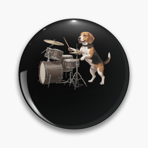 Item preview, Beagle Playing Drum Kit Drummer Dog Lover designed and sold by TerryConnells.