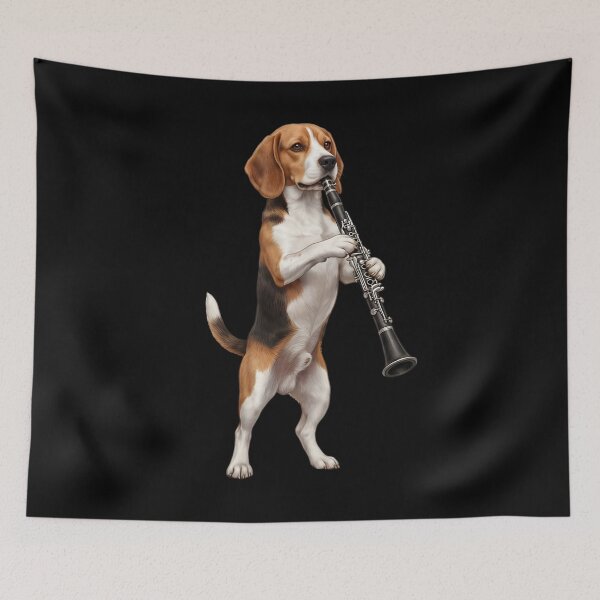 Item preview, Beagle Playing Clarinet Player Clarinetist Dog Lover designed and sold by TerryConnells.