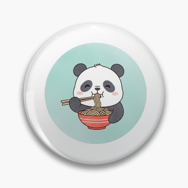 Item preview, Cute Panda Eating Ramen – Kawaii Food Lover Animal Sticker designed and sold by MongOficial.