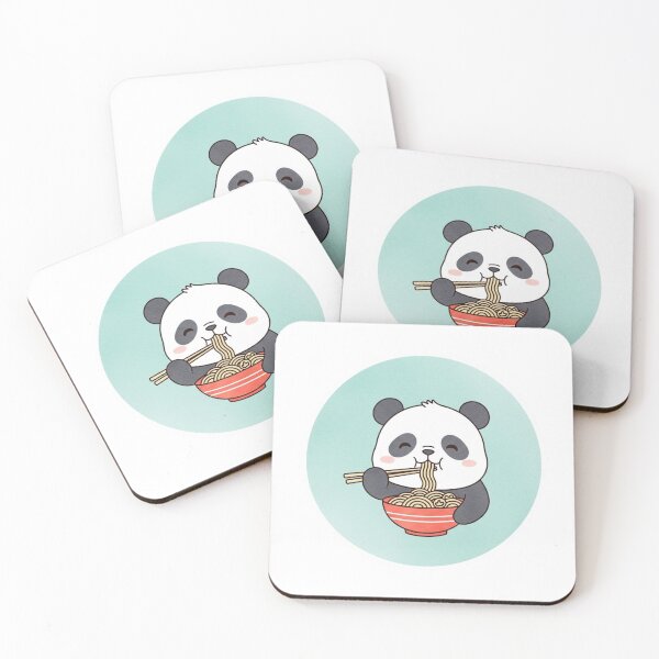 Item preview, Cute Panda Eating Ramen – Kawaii Food Lover Animal Sticker designed and sold by MongOficial.