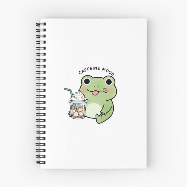 Item preview, Cute Frog Coffee Sticker – Funny Caffeine Mood Kawaii Animal designed and sold by MongOficial.