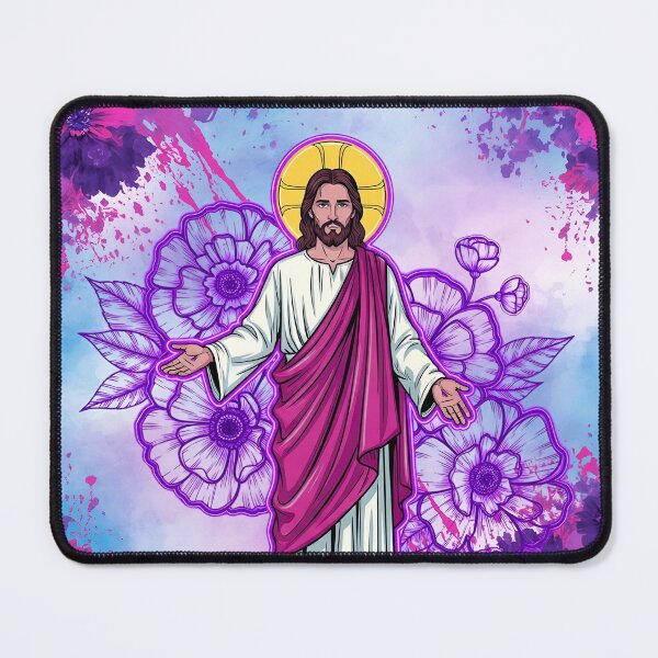 Item preview, "Infinite Trust: Jesus among flowers of Blessing" designed and sold by keythxctrs.