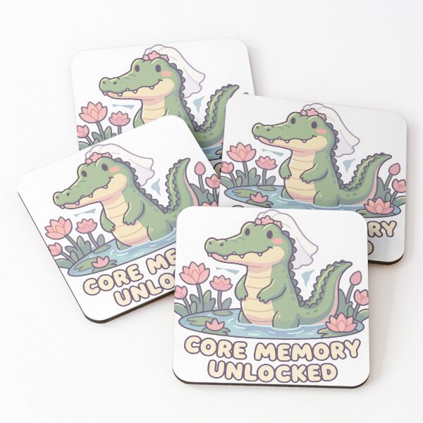Item preview, Core Memory Unlocked Cute Crocodile Wedding Sticker designed and sold by Colorful Dreams.