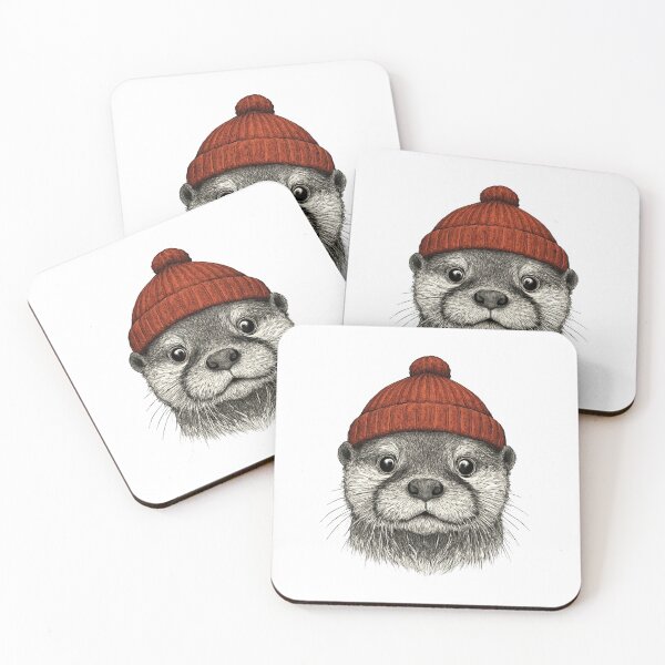 Item preview,  Stylish Otter in Red Beanie Hat designed and sold by SOUFIANE1991.