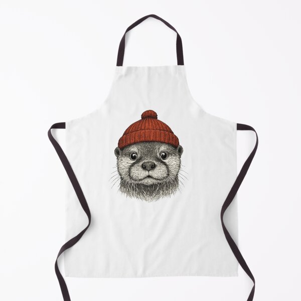 Item preview, Stylish Otter in Red Beanie Hat designed and sold by SOUFIANE1991.