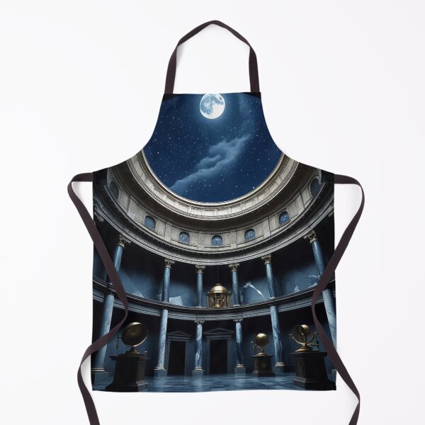 Item preview, Marble Observatory Dome at Night — Dark Academia Astronomy Art Print designed and sold by semenol.