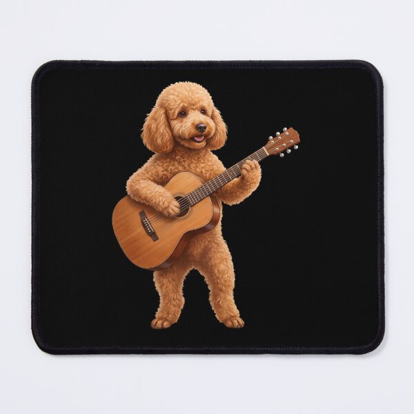 Item preview, Poodle Playing Acoustic Guitar Player Guitarist Dog Lover designed and sold by DoodleTortle.