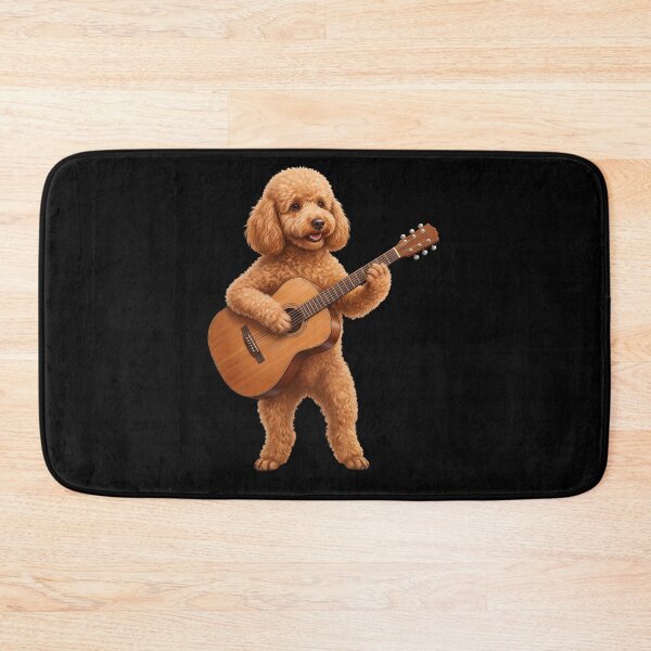 Item preview, Poodle Playing Acoustic Guitar Player Guitarist Dog Lover designed and sold by DoodleTortle.