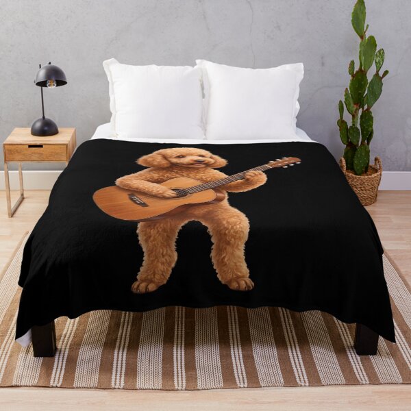 Item preview, Poodle Playing Acoustic Guitar Player Guitarist Dog Lover designed and sold by DoodleTortle.