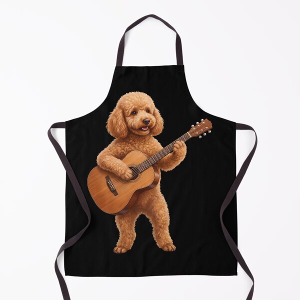 Item preview, Poodle Playing Acoustic Guitar Player Guitarist Dog Lover designed and sold by DoodleTortle.