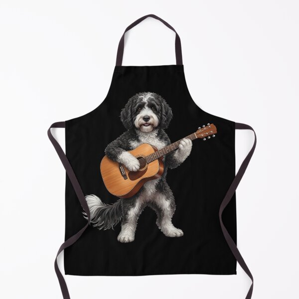 Item preview, Portuguese Water Dog Playing Acoustic Guitar Player Guitarist Dog Lover designed and sold by DoodleTortle.