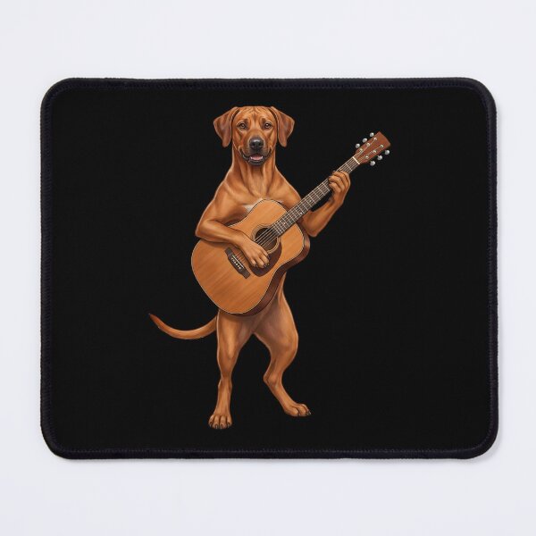 Item preview, Rhodesian Ridgeback Playing Acoustic Guitar Player Guitarist Dog Lover designed and sold by DoodleTortle.