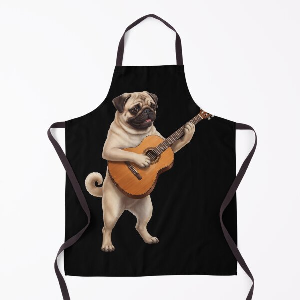 Item preview, Pug Playing Acoustic Guitar Player Guitarist Dog Lover designed and sold by DoodleTortle.