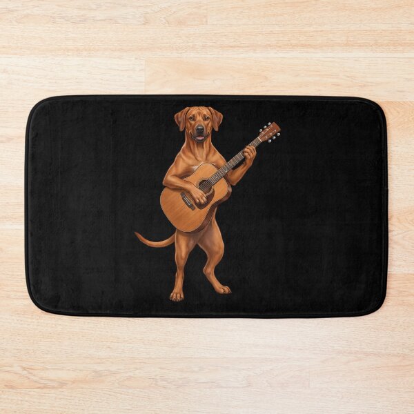 Item preview, Rhodesian Ridgeback Playing Acoustic Guitar Player Guitarist Dog Lover designed and sold by DoodleTortle.