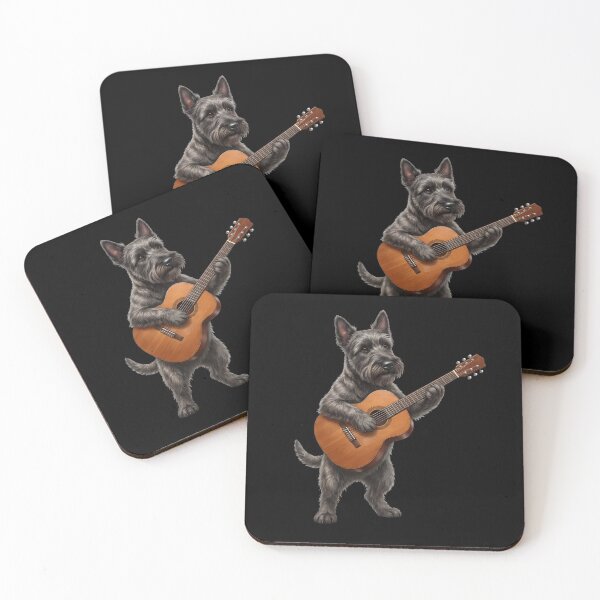 Item preview, Scottish Terrier Playing Acoustic Guitar Player Guitarist Dog Lover designed and sold by DoodleTortle.