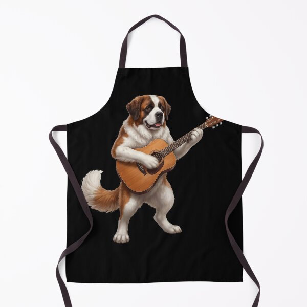 Item preview, Saint Bernard Playing Acoustic Guitar Player Guitarist Dog Lover designed and sold by DoodleTortle.