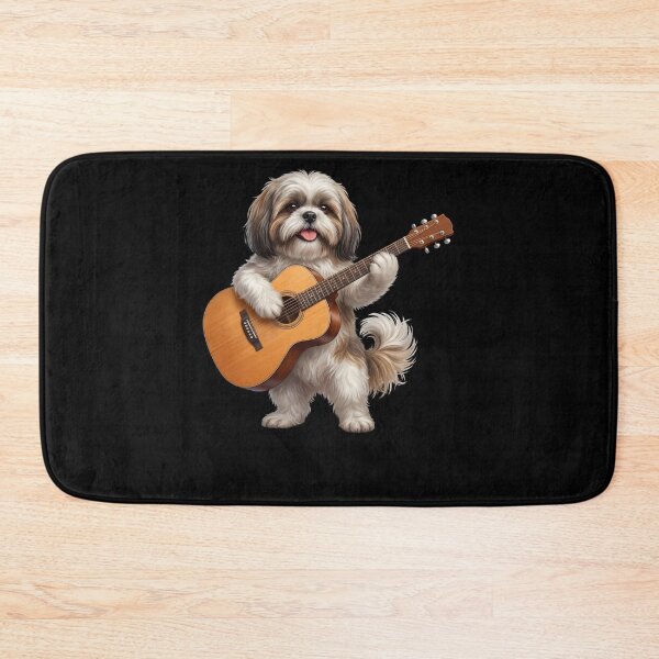 Item preview, Shih Tzu Playing Acoustic Guitar Player Guitarist Dog Lover designed and sold by DoodleTortle.