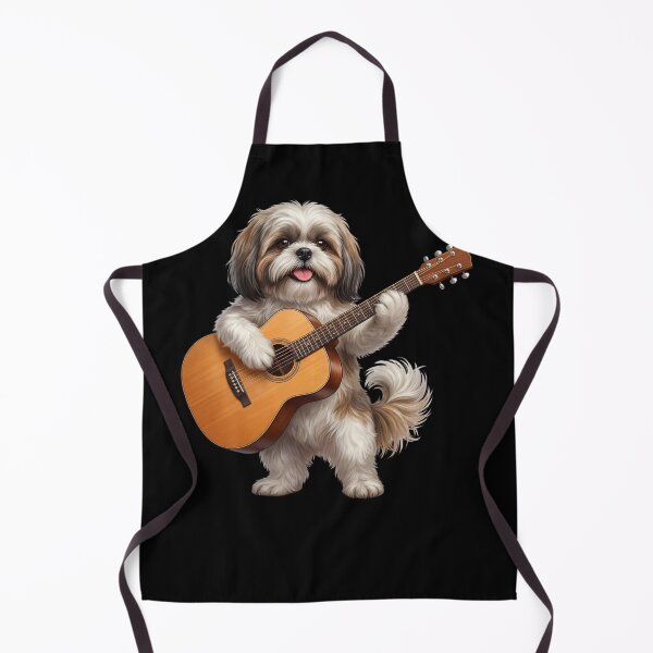 Item preview, Shih Tzu Playing Acoustic Guitar Player Guitarist Dog Lover designed and sold by DoodleTortle.