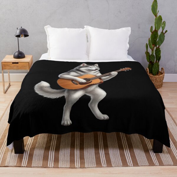 Item preview, Siberian Husky Playing Acoustic Guitar Player Guitarist Dog Lover designed and sold by DoodleTortle.