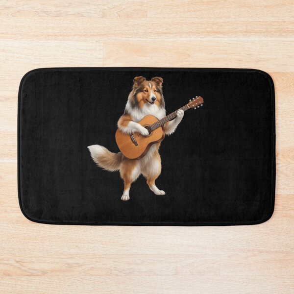 Item preview, Shetland Sheepdog Playing Acoustic Guitar Player Guitarist Dog Lover designed and sold by DoodleTortle.