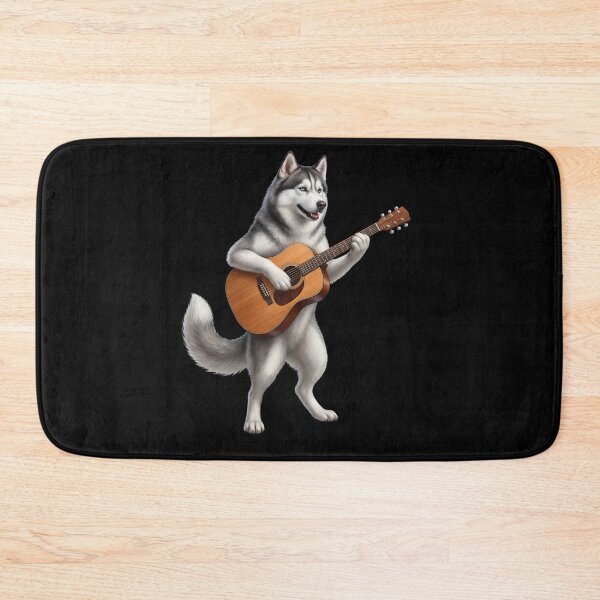 Item preview, Siberian Husky Playing Acoustic Guitar Player Guitarist Dog Lover designed and sold by DoodleTortle.