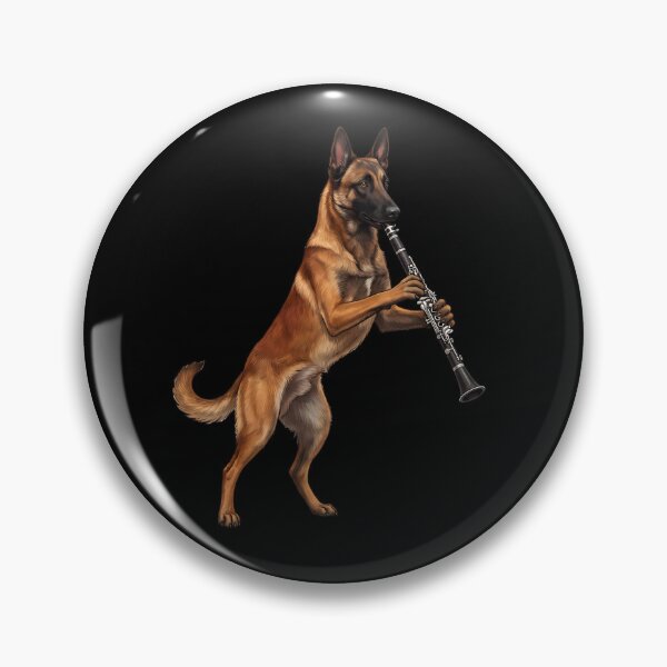 Item preview, Belgian Malinois Playing Clarinet Player Clarinetist Dog Lover designed and sold by TerryConnells.