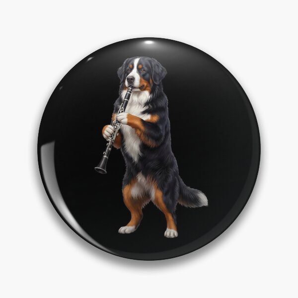 Item preview, Bernese Mountain Dog Playing Clarinet Player Clarinetist Dog Lover designed and sold by TerryConnells.