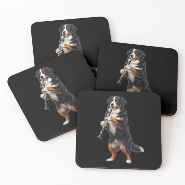 Item preview, Bernese Mountain Dog Playing Clarinet Player Clarinetist Dog Lover designed and sold by TerryConnells.