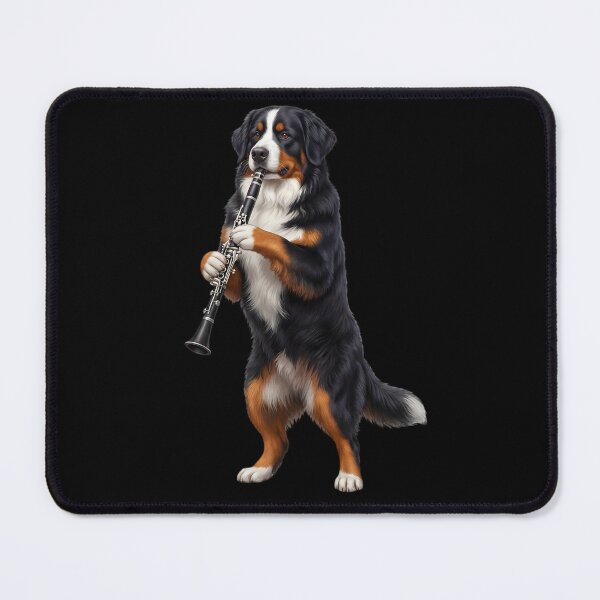 Item preview, Bernese Mountain Dog Playing Clarinet Player Clarinetist Dog Lover designed and sold by TerryConnells.