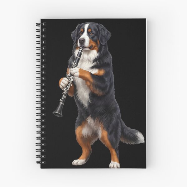 Item preview, Bernese Mountain Dog Playing Clarinet Player Clarinetist Dog Lover designed and sold by TerryConnells.