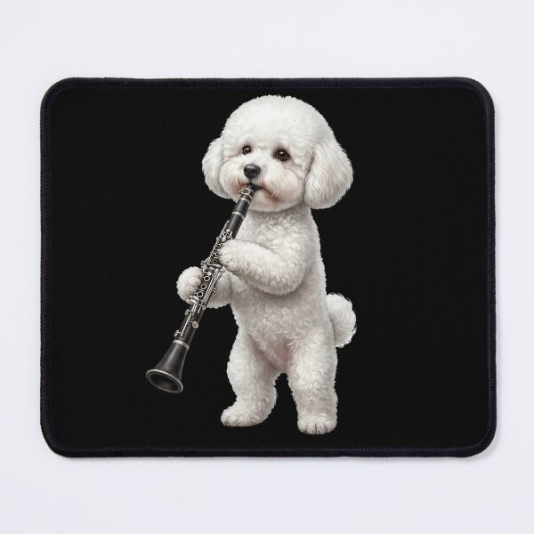 Item preview, Bichon Frise Playing Clarinet Player Clarinetist Dog Lover designed and sold by TerryConnells.