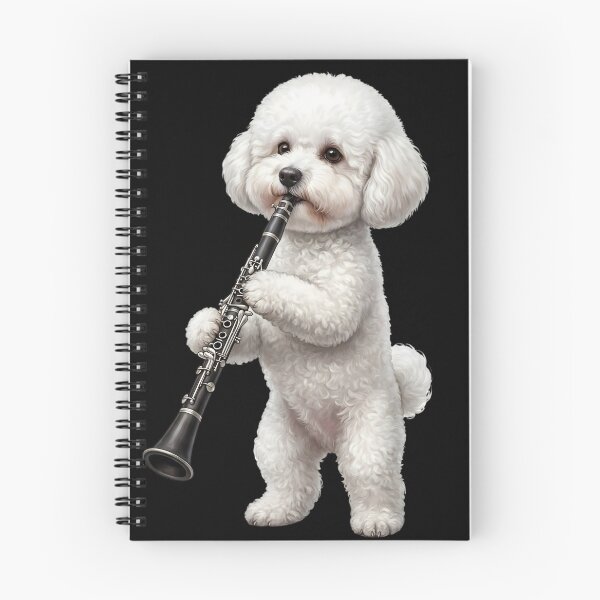 Item preview, Bichon Frise Playing Clarinet Player Clarinetist Dog Lover designed and sold by TerryConnells.