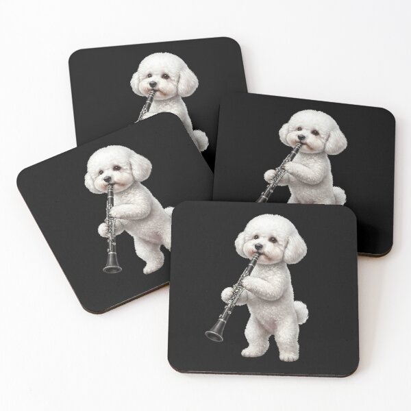 Item preview, Bichon Frise Playing Clarinet Player Clarinetist Dog Lover designed and sold by TerryConnells.