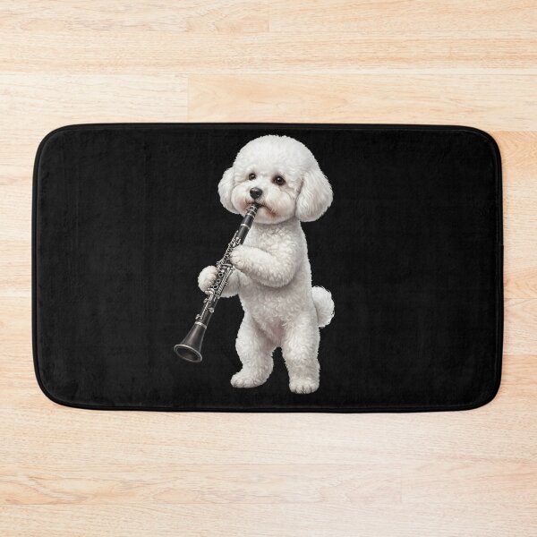 Item preview, Bichon Frise Playing Clarinet Player Clarinetist Dog Lover designed and sold by TerryConnells.