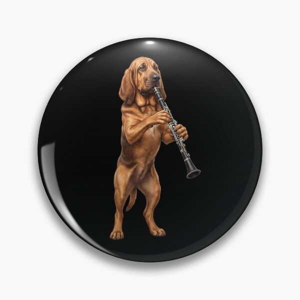 Item preview, Bloodhound Playing Clarinet Player Clarinetist Dog Lover designed and sold by TerryConnells.