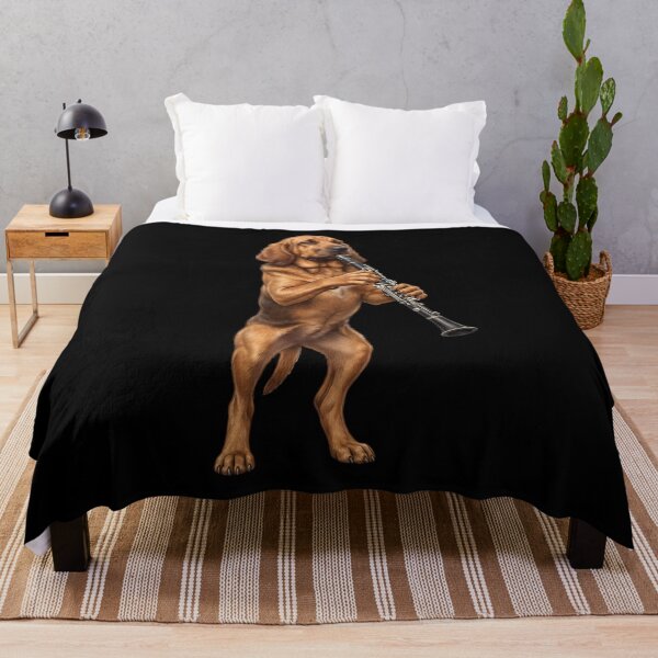 Item preview, Bloodhound Playing Clarinet Player Clarinetist Dog Lover designed and sold by TerryConnells.