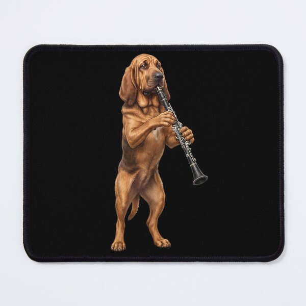 Item preview, Bloodhound Playing Clarinet Player Clarinetist Dog Lover designed and sold by TerryConnells.