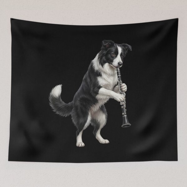 Item preview, Border Collie Playing Clarinet Player Clarinetist Dog Lover designed and sold by TerryConnells.