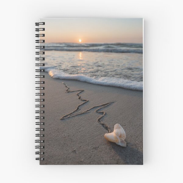 Item preview, Heartbeat Lifeline Pulse Drawn In Beach Sand designed and sold by chase-thewave.