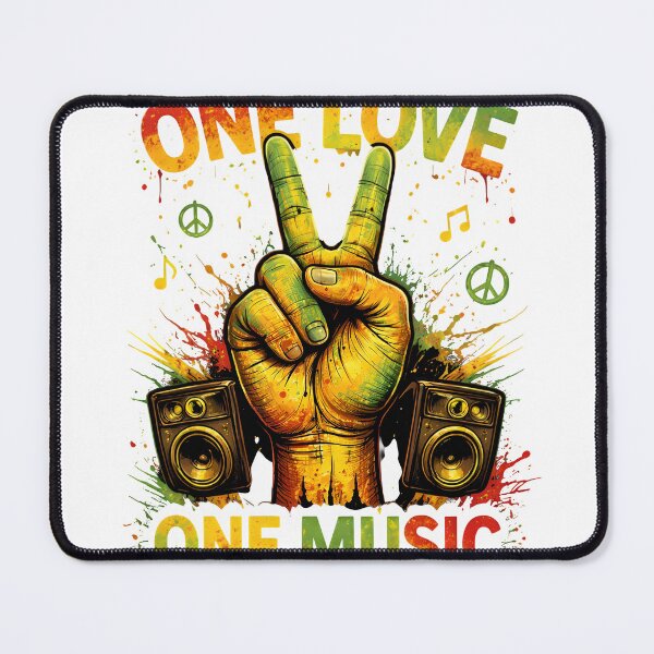 Item preview, One Love One Music – Reggae Peace Hand | Rastafari Music Culture Design designed and sold by Dreamteeworks.