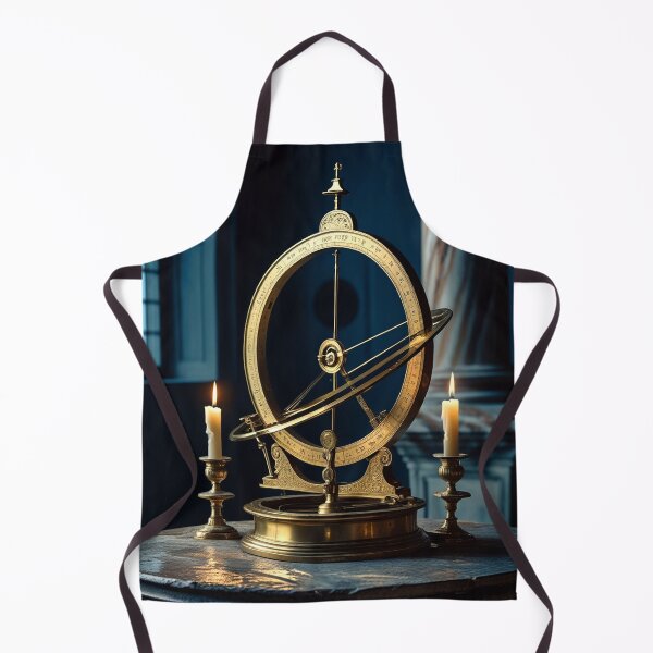 Item preview, Brass Astrolabe in Candlelight — Vintage Astronomy Dark Academia Print designed and sold by semenol.