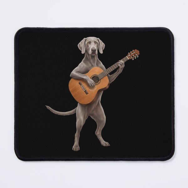 Item preview, Weimaraner Playing Acoustic Guitar Player Guitarist Dog Lover designed and sold by DoodleTortle.