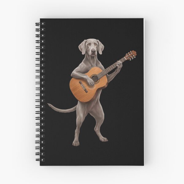 Item preview, Weimaraner Playing Acoustic Guitar Player Guitarist Dog Lover designed and sold by DoodleTortle.