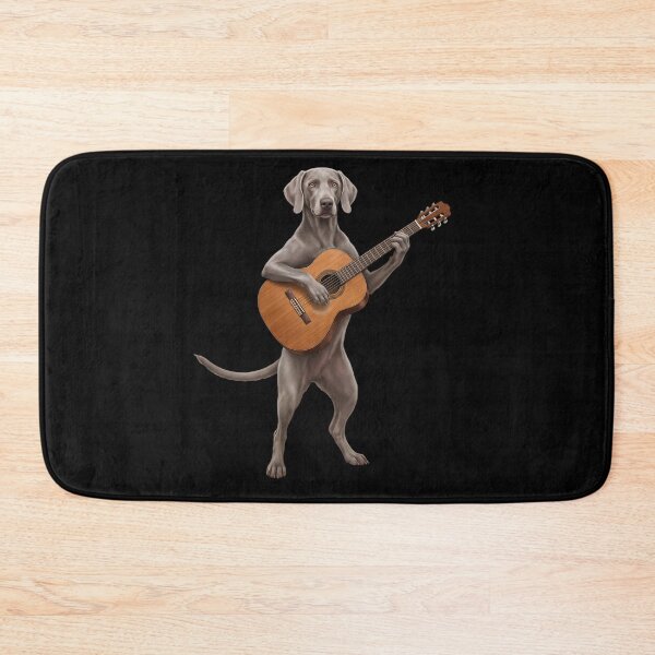 Item preview, Weimaraner Playing Acoustic Guitar Player Guitarist Dog Lover designed and sold by DoodleTortle.