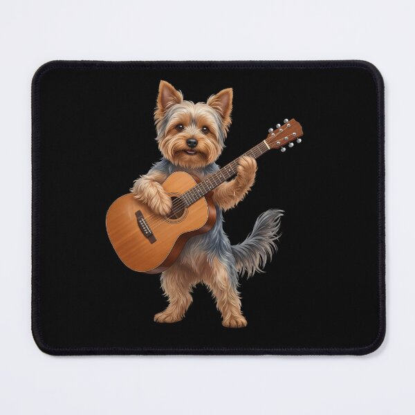 Item preview, Yorkshire Terrier Playing Acoustic Guitar Player Guitarist Dog Lover designed and sold by DoodleTortle.