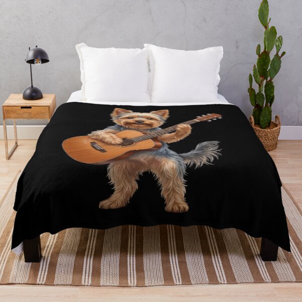 Item preview, Yorkshire Terrier Playing Acoustic Guitar Player Guitarist Dog Lover designed and sold by DoodleTortle.