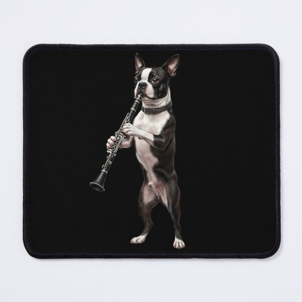 Item preview, Boston Terrier Playing Clarinet Player Clarinetist Dog Lover designed and sold by TerryConnells.