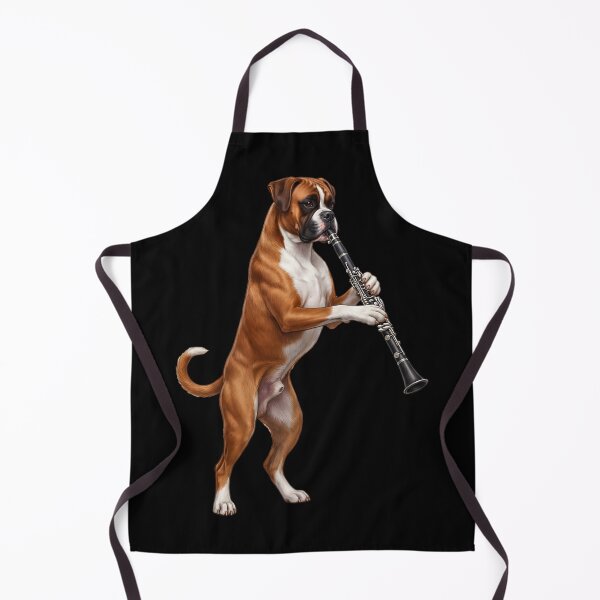 Item preview, Boxer Dog Playing Clarinet Player Clarinetist Dog Lover designed and sold by TerryConnells.