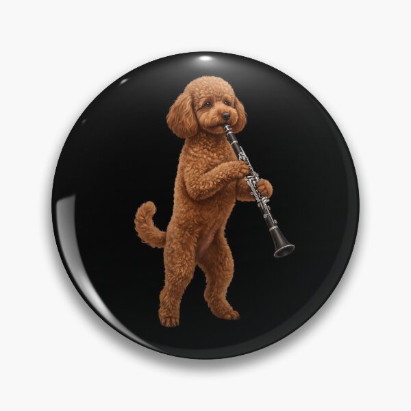 Item preview, Brown Poodle Playing Clarinet Player Clarinetist Dog Lover designed and sold by TerryConnells.