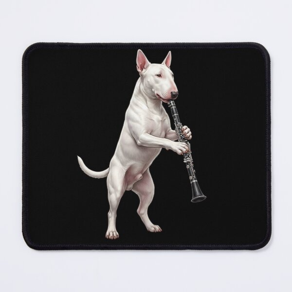 Item preview, Bull Terrier Playing Clarinet Player Clarinetist Dog Lover designed and sold by TerryConnells.
